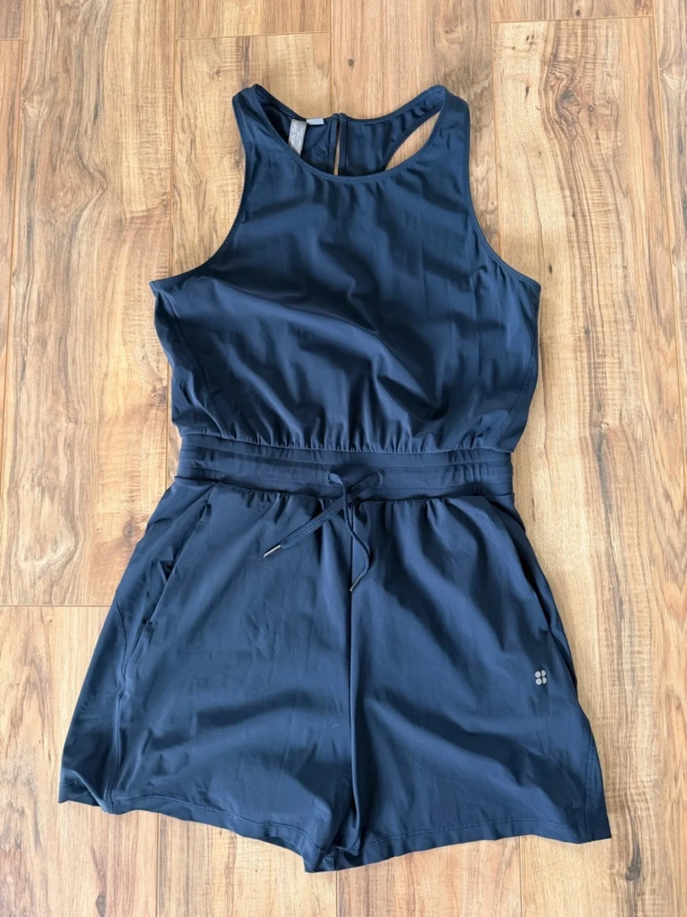 Sweaty Betty Explorer Shorts Romper Navy Athletic Tennis Pickleball Outfit M/8 - Picture 1 of 10